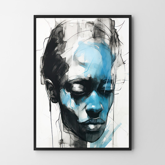 plakaty Plakat Portret niebieski