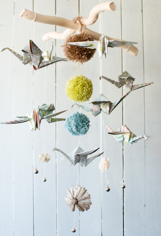 Mobil origami "pastele" MoiMili