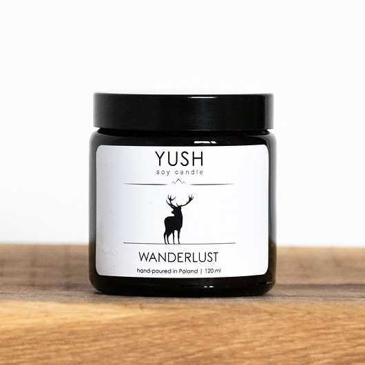 świeczniki i świece Świeca sojowa WANDERLUST 120 ml -YUSH-