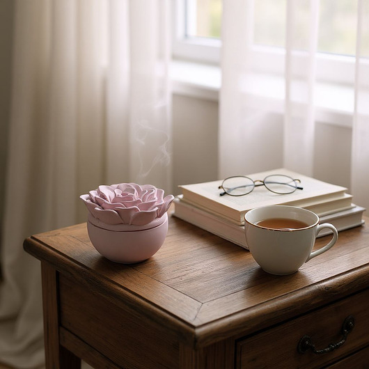 świeczniki i świece Inspirowana zapachem YSL-Świeca sojowa w różowym gipsie PINK SILENCE