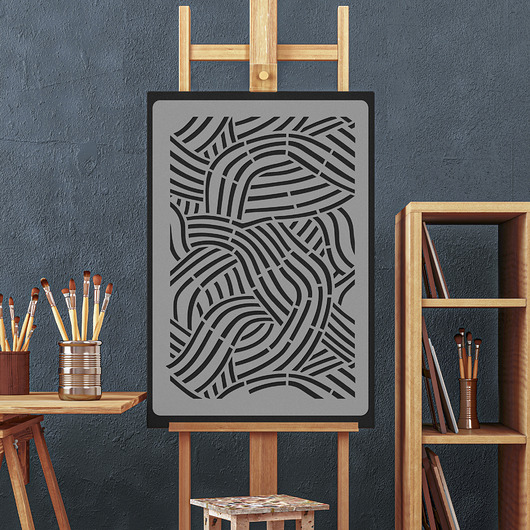tapety i naklejki ścienne Powtarzalny szablon malarski / WAVY LINES