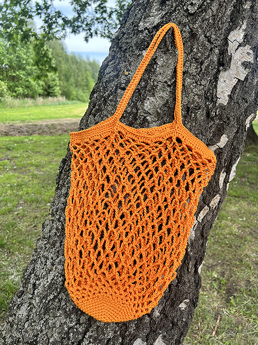 torby na ramię Torebka siatka typu shopper bag pomarańczowa