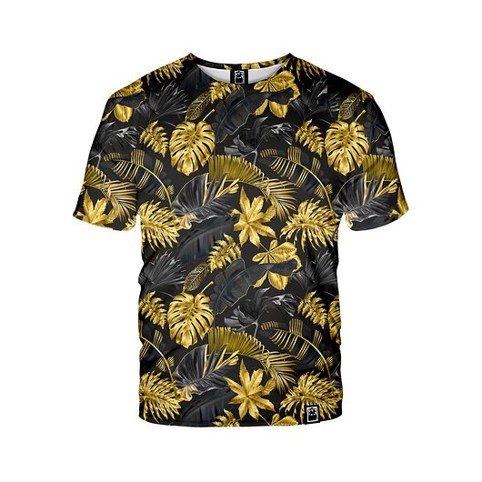 t-shirty męskie Męski T-shirt DR.CROW Gold Leaves