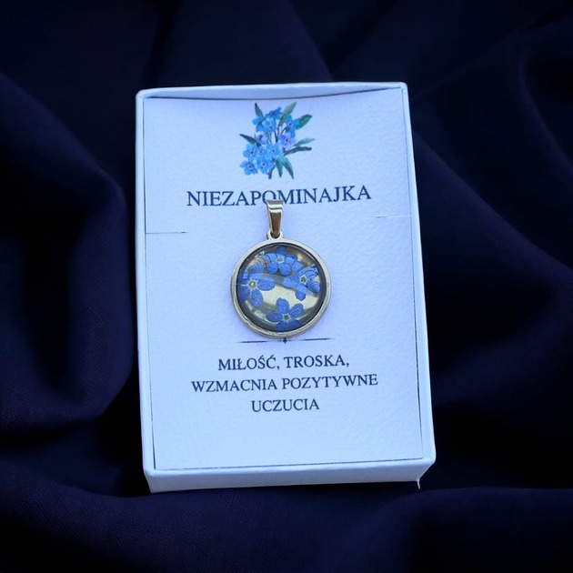 naszyjniki - inne Złota zawieszka Niezapominajki ??