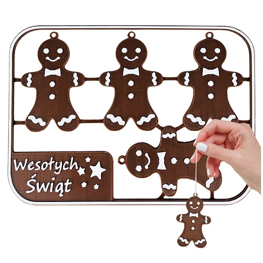 dekoracje świąteczne Bombka Piernikowy ludzik Ciastek Zawieszka Dekoracja Prezent na choinkę ZESTAW