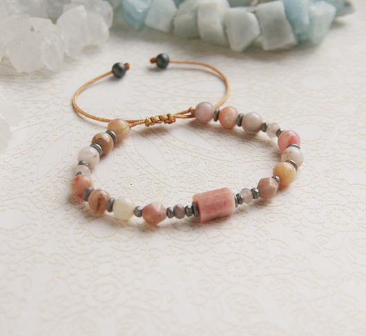 bransoletki z kamieni naturalnych Amulet - POWZYTYWNA energia - opal