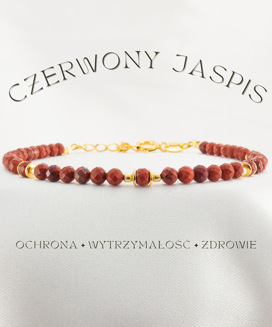 bransoletki z kamieni naturalnych Czerwony Jaspis Bransoletka