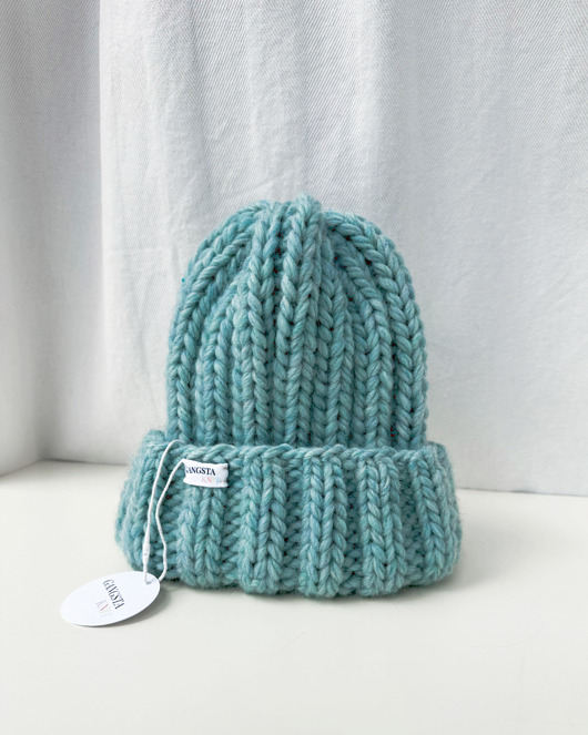 czapki damskie Gruba wełniana czapka beanie 100% wełna handmade