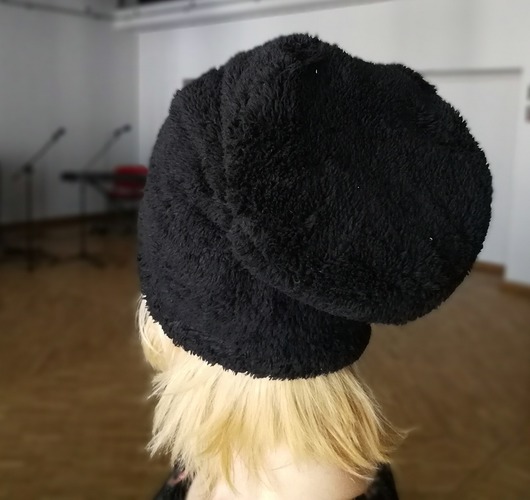  czapka czarny ciepły miś ruda klara