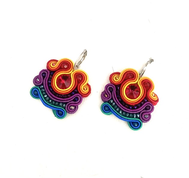 kolczyki soutache Sutaszowe kolczyki BARI