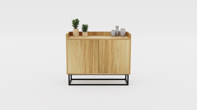 komody i szafki Komoda drewniana Rosso Loft Cube