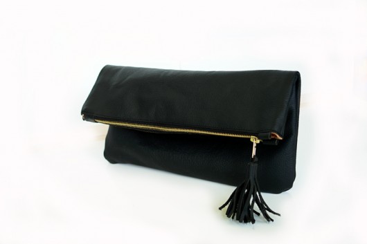 Kopertówka Fold Oversized Black Pansy