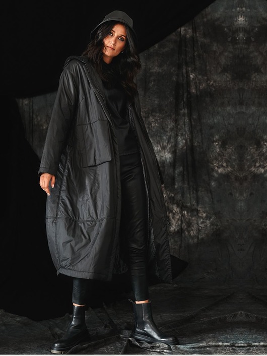 kurtki damskie Kurtka-płaszcz z kapturem