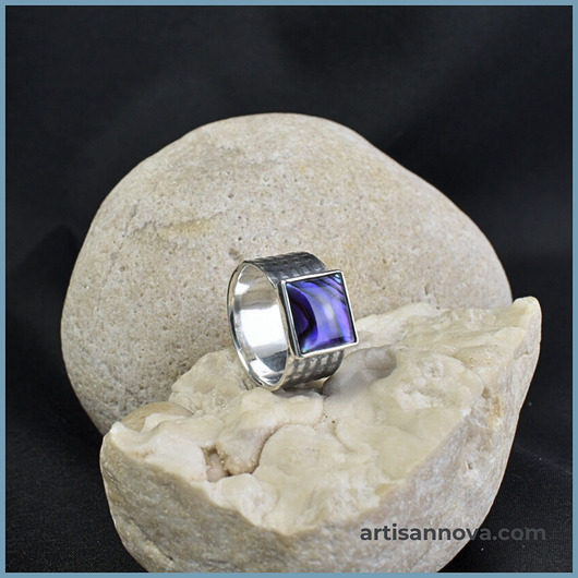 pierścionki srebrne Pierścionek srebrny z muszlą rozmiar 15