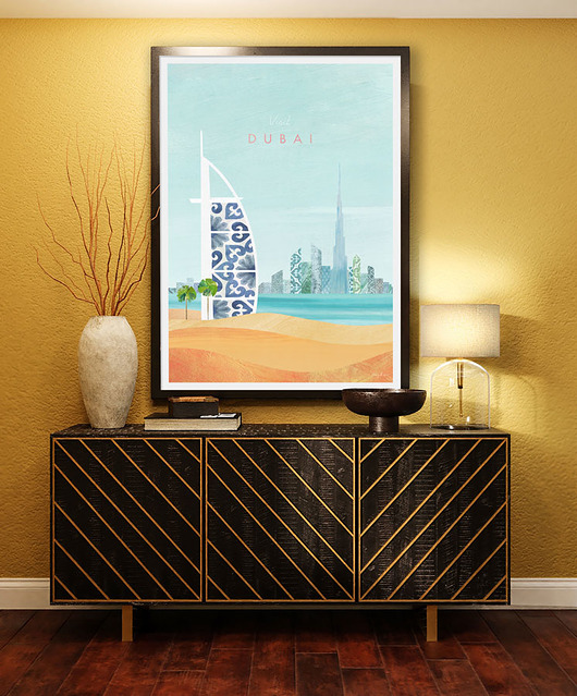 plakaty Dubaj - vintage plakat art giclee