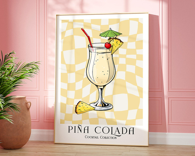 plakaty Plakat Kolekcja Koktajl: Pina colada