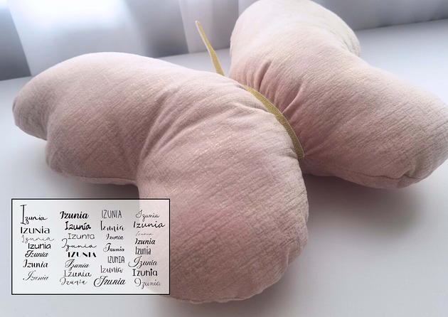 poduszki do pokoju dziecka Poduszka ozdobna - maskotka - motyl (kolor, tkaniny)