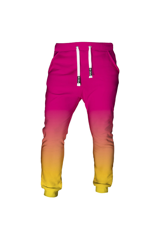 spodnie męskie DR.CROW Spodnie Fullprint Ombre Yellow Pink