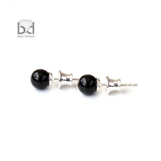 Sztyfty - perła czarna (6mm) Black Diamond