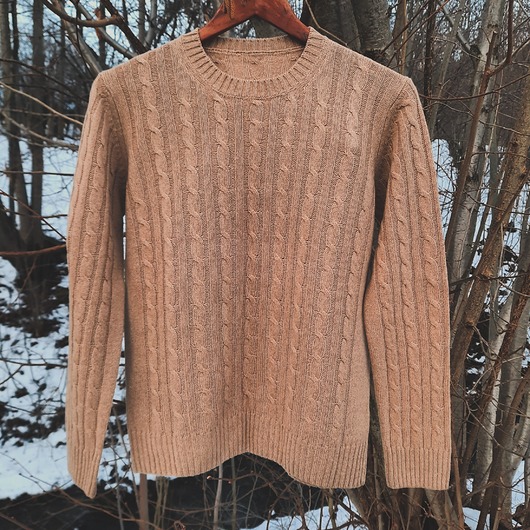 swetry damskie  Sweter z kaszmiru 100% karmelowy warkocz kaszmirowy sweter