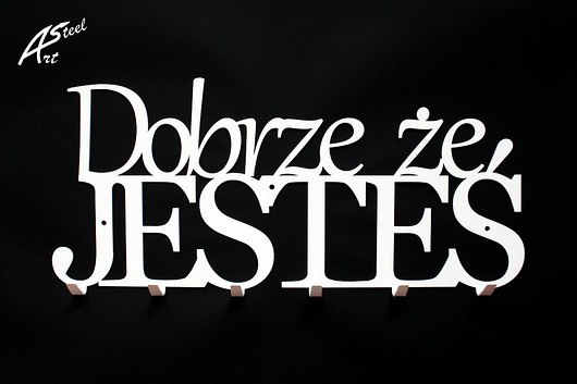 Wieszak na ubrania Dobrze ze jesteś Dekoracja ArtSteel