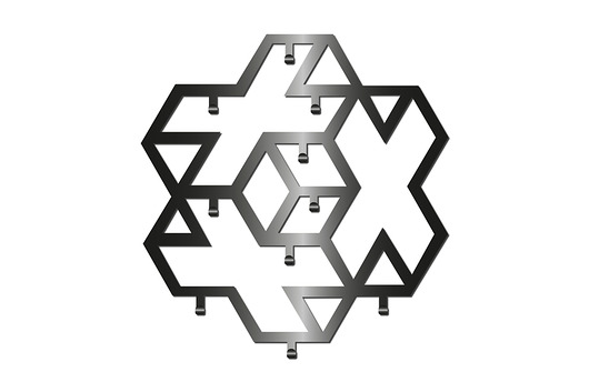 wieszaki Nowoczesny Wieszak Z Kolekcji Simple Geometryczne Wg17