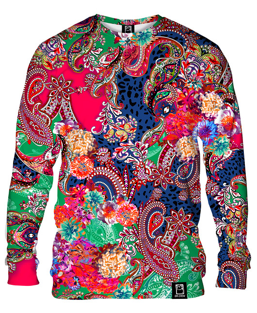 bluzy męskie Bluza Bez Kaptura Męska DR.CROW Colorful Ethnic