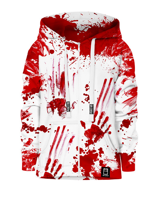 bluzy dla chłopców Bluza Zamek Chłopiec DR.CROW Zombie White