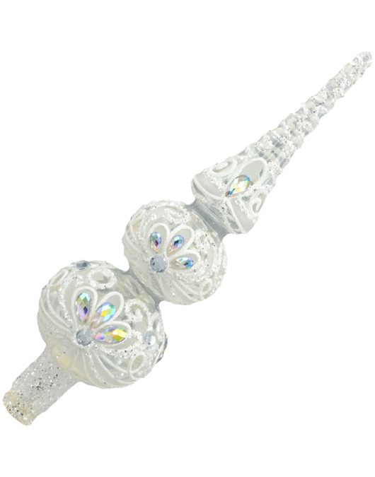 bombki Czubek na choinkę: Biały Kryształ