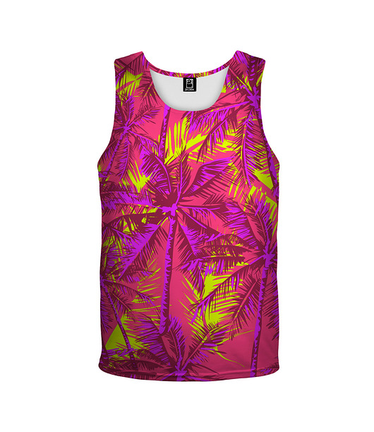 t-shirty dla dziewczynki Bokserka Top Girl DR.CROW Neon Palms Pink