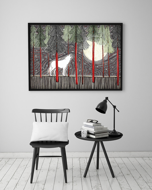 grafiki i ilustracje Wilk