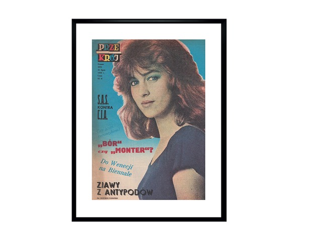 grafiki i ilustracje Oprawiona okładka czasopisma Przekrój z 1988 r, aut. Wojciech Plewiński