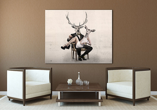OBRAZ NA PŁÓTNIE -  100x80cm marriage LUdesign gallery