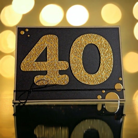 kartki scrapbooking KARTKA A5 z Twoimi życzeniami : glam : 40 urodziny.