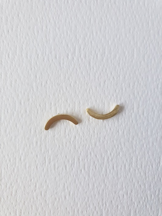 kolczyki z mosiądzu Kolczyki złote GARDEN OF EDEN mini, mosiądz, półksiężyce