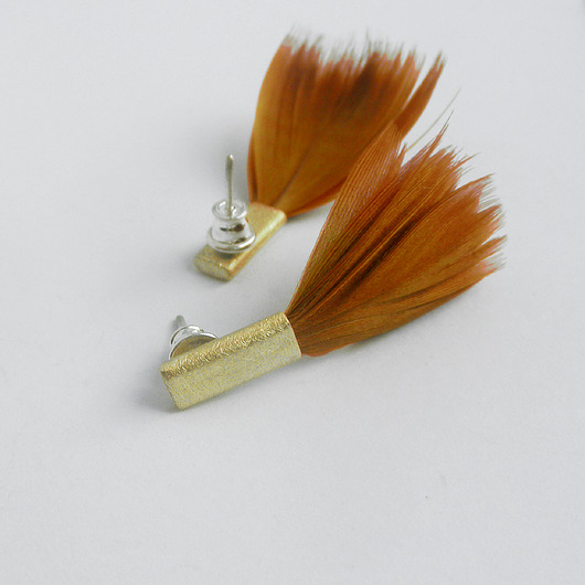 kolczyki z piórami PIÓRKO kolczyki