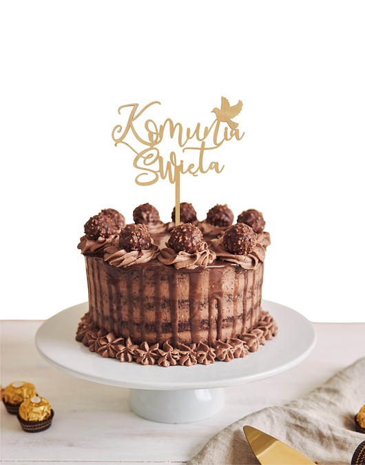 komunia - pozostałe Topper na tort Komunia Święta