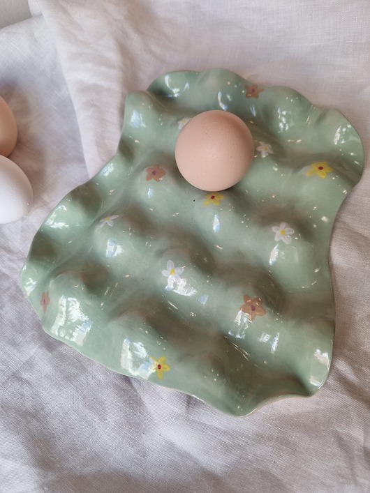 patery i talerze Patera na jajka - Wiosenny stół