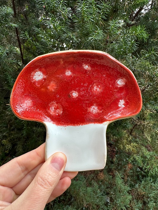 podkładki do kuchni Ceramiczna podstawka pod łyżkę - muchomor