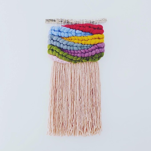 Makatka Makrama Tęcza wool and stick