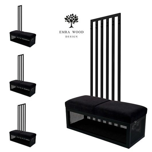 ławki Ławka Tapicerowana Strong 15 z Wieszakiem - Styl Industrialny Model: LGM-546