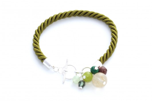 oliwkowy: kwarc, jadeit, marmur, chryzokola DOTS handmade
