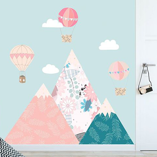 Naklejki ścienne Góry Kwiatowe i balony Make My Wall 
