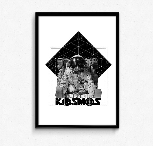 Kosmos - plakat w ramie Bury Lis