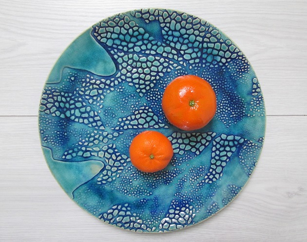 unikatowy talerz handmade Ceramika Ana