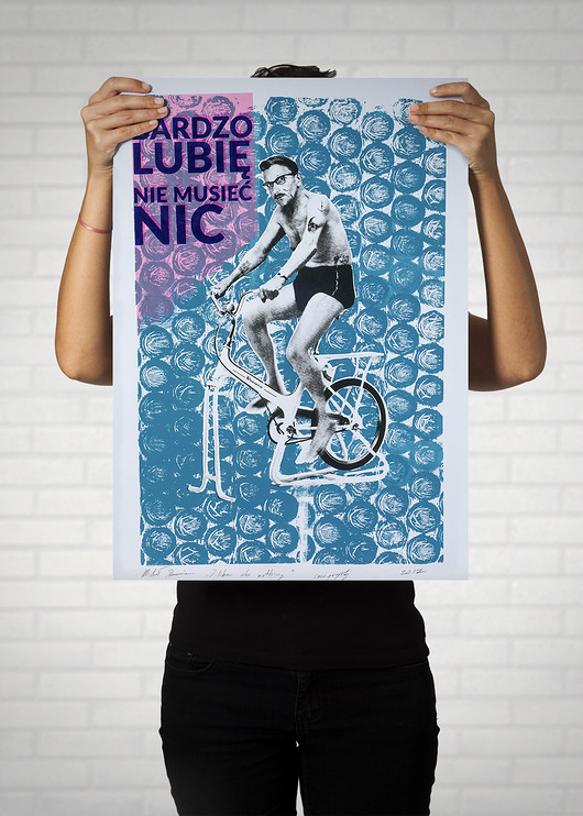 Plakat Bardzo lubię nie musieć nic! Krawiec Misiek