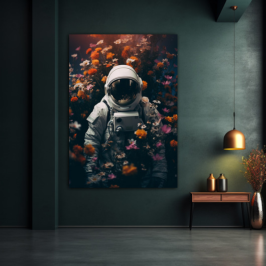 plakaty Kosmiczny spokój - Plakat - Druk - Astronauta, Abstrakcja, Surrealizm, Loft #1