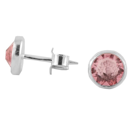 Srebrne kolczyki z cyrkoniami kryształ Swarovski sztyft ATdiament
