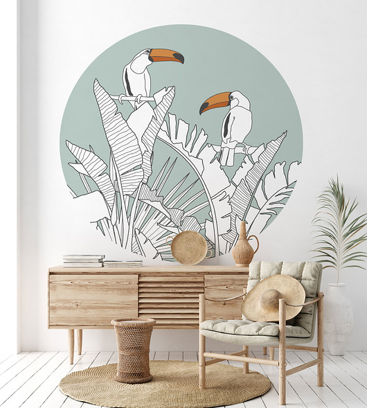 tapety i naklejki ścienne Naklejka Ścienna Tukan. Tulum  Wind. Boho.