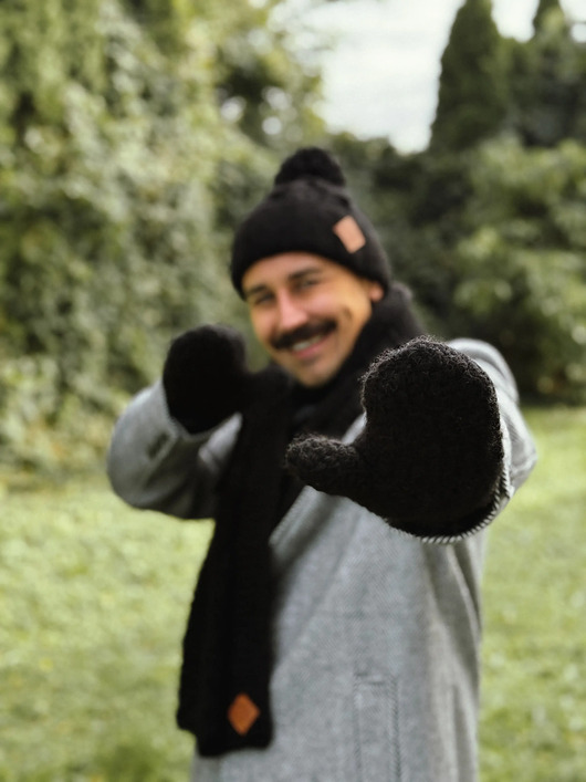 czapki i kapelusze męskie Męska czapka MERINO Euforia Czarny